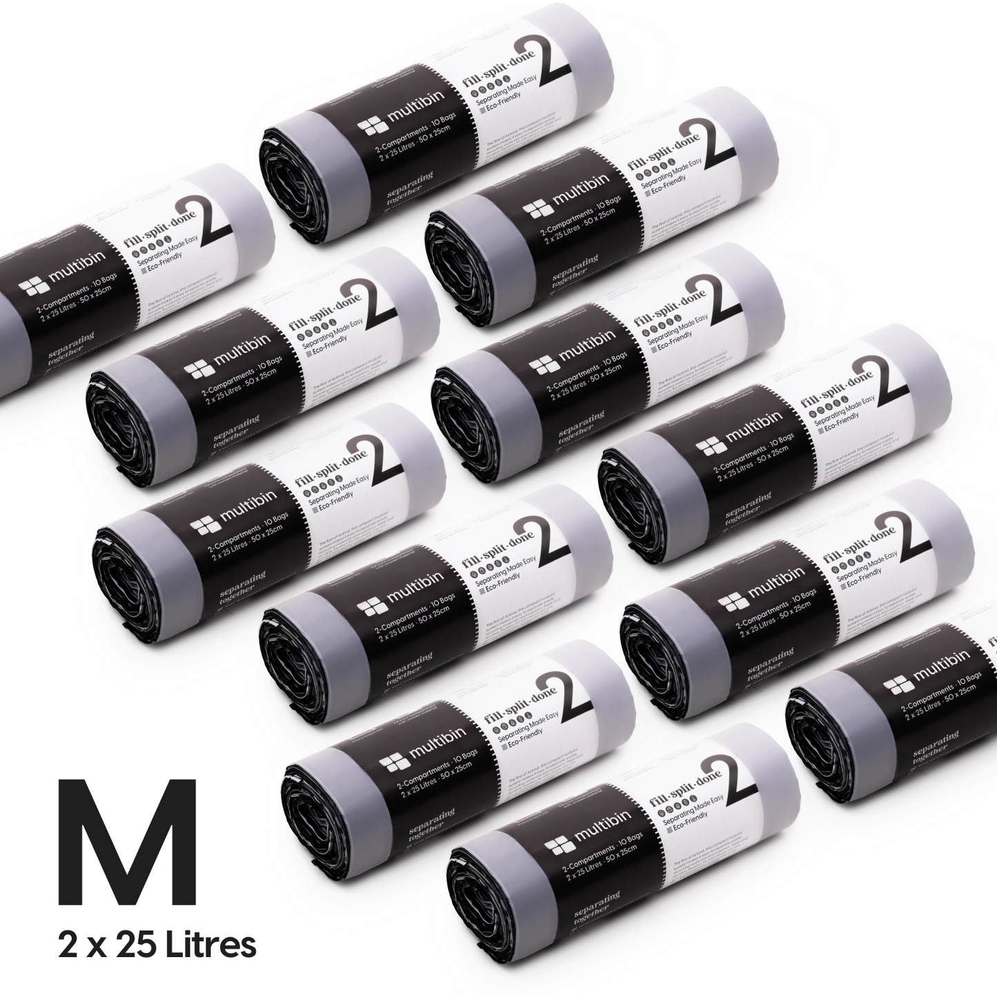 Multibin | 12 Rolls | 120 Bags | 2 x 25L