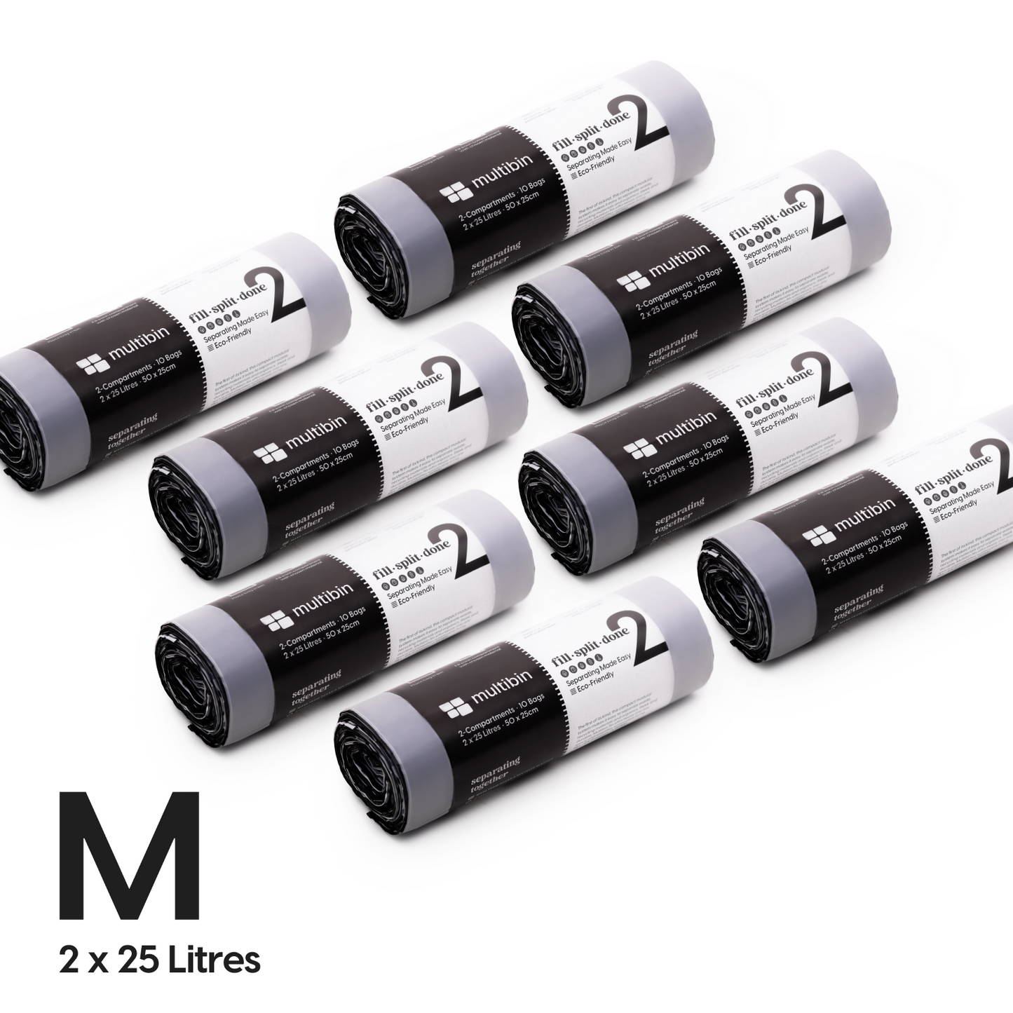 Multibin | 8 Rolls | 80 Bags | 2 x 25L