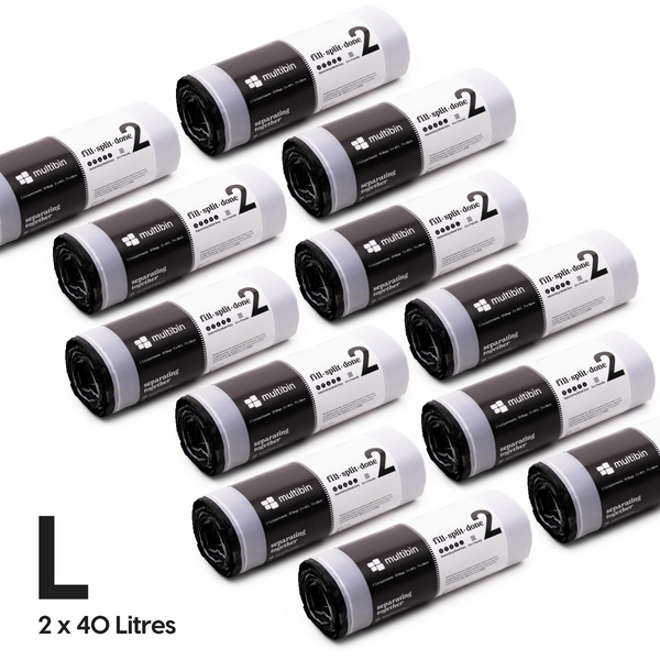 Multibin | 12 Rolls | 120 Bags | 2 x 40L