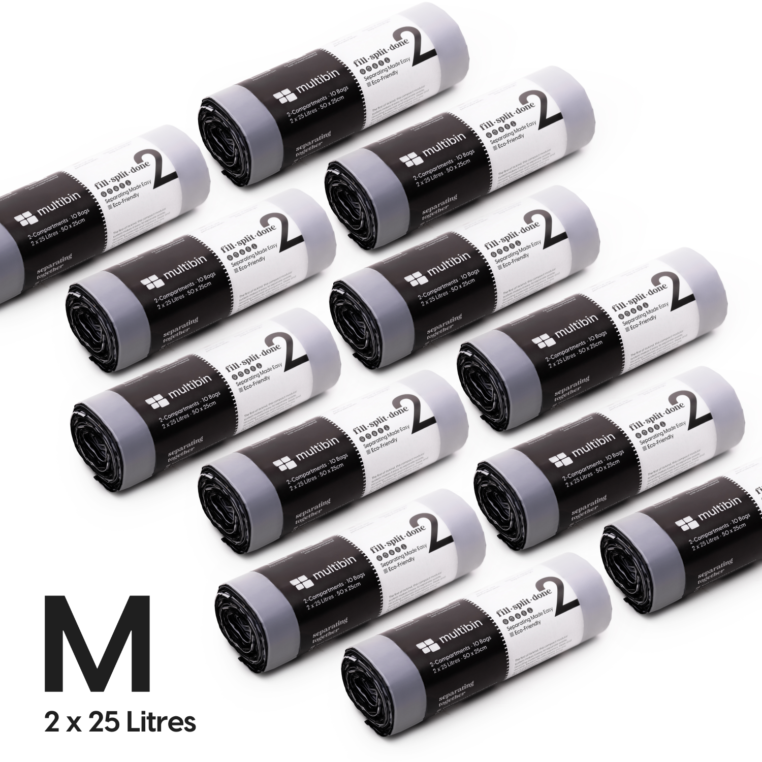 Multibin | 12 Rolls | 120 Bags | 2 x 25L