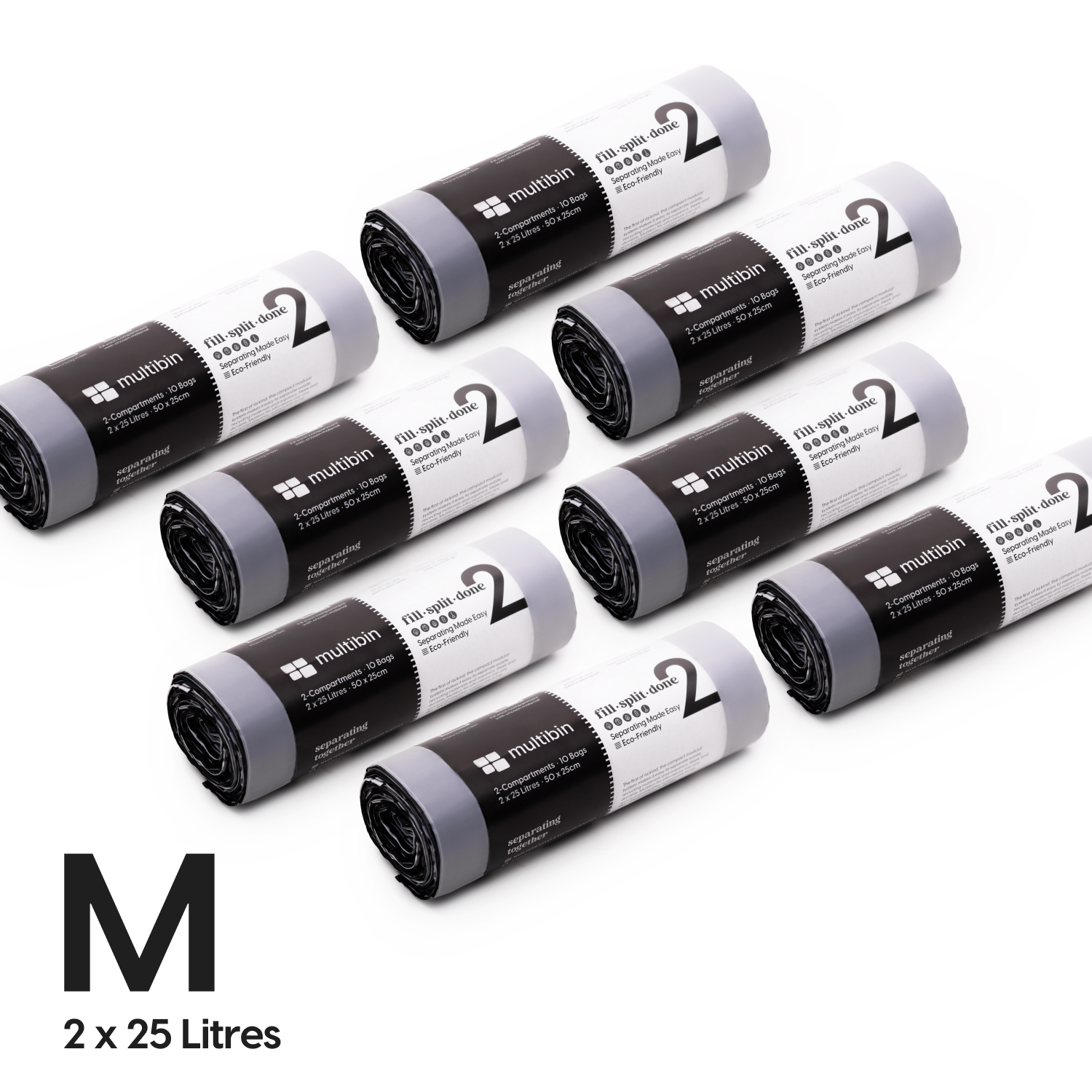 Multibin | 8 Rolls | 80 Bags | 2 x 25L